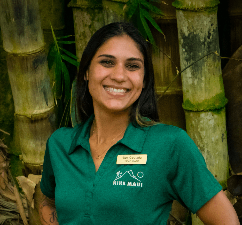 a woman in a green shirt