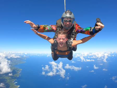 a man jumping in the air